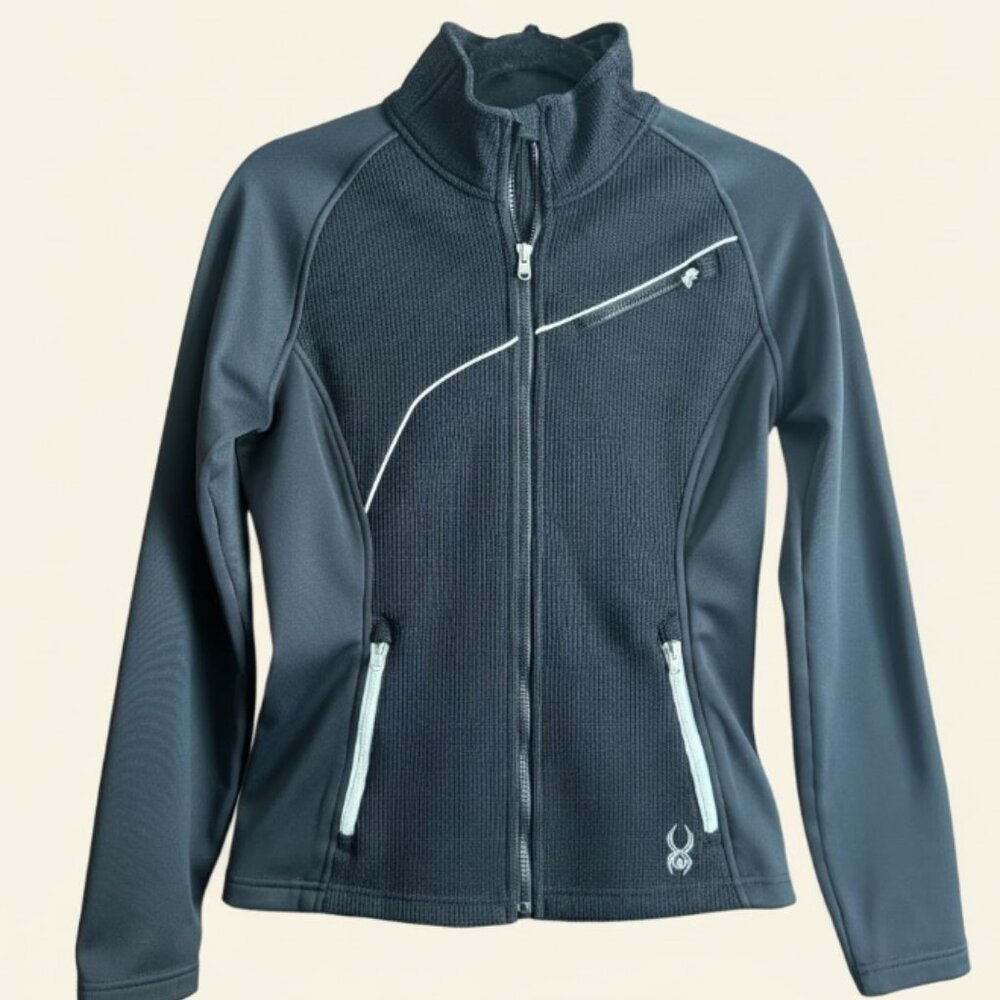 Spyder Core Jacket Full Zip Ribbed Sweatshirt (Size Small)